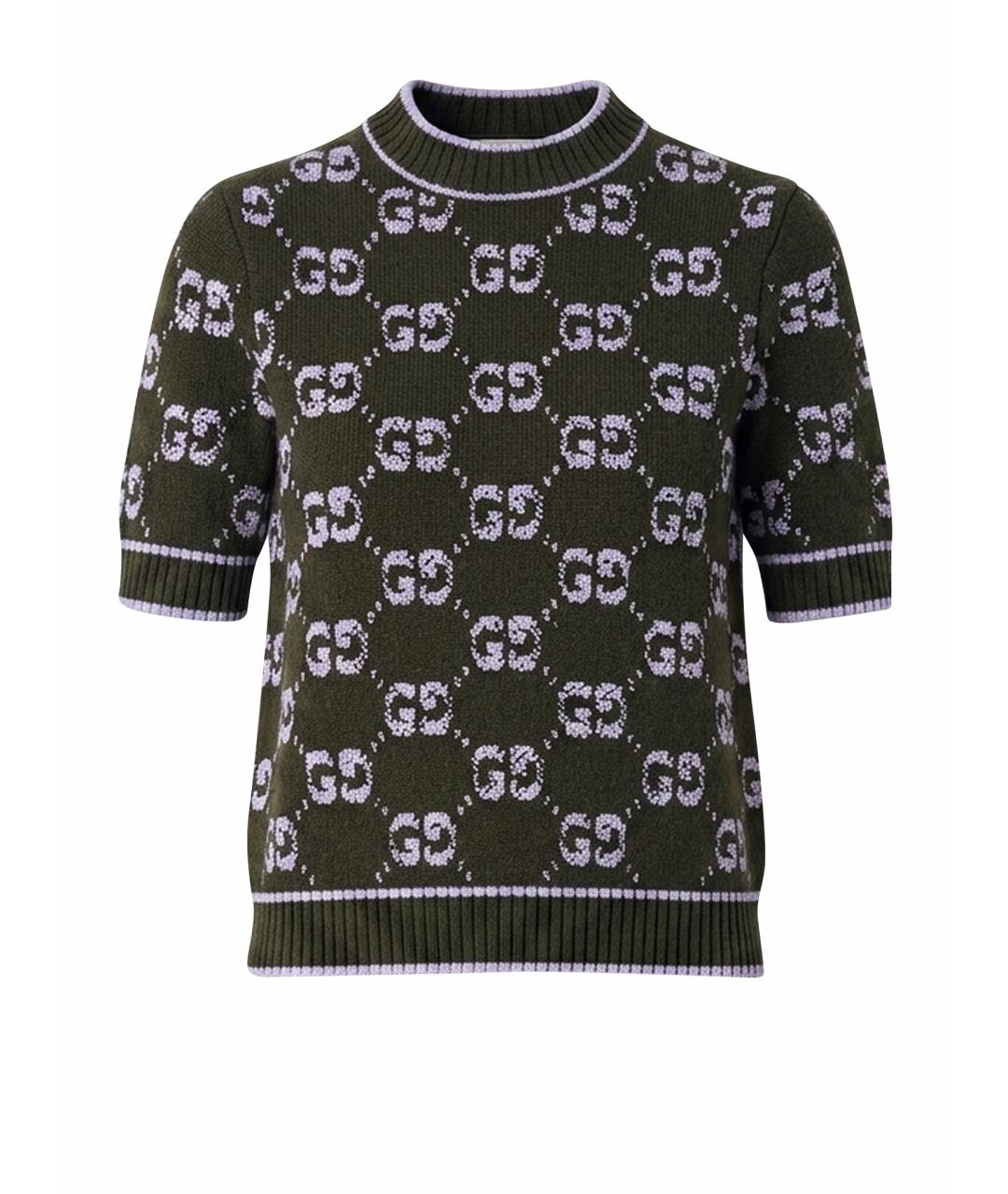 GUCCI Зеленый джемпер / свитер, фото 1