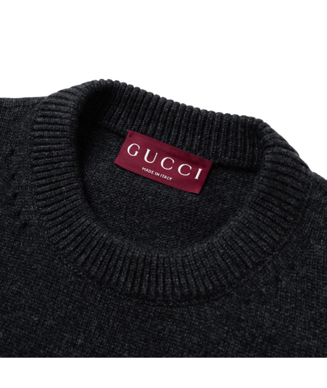 GUCCI Серый кашемировый джемпер / свитер, фото 4