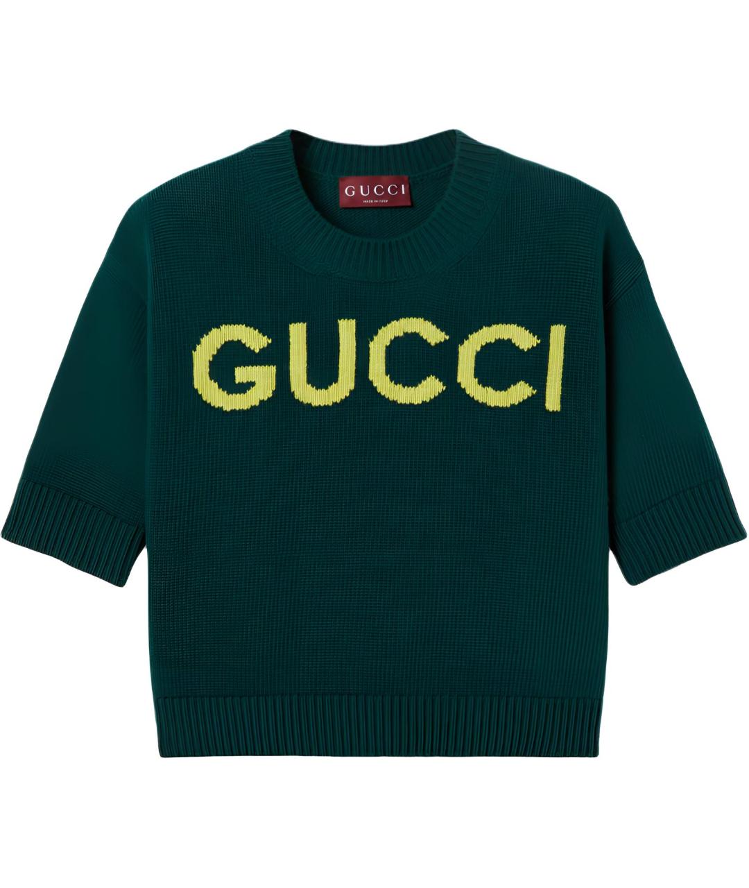 GUCCI Зеленый джемпер / свитер, фото 1