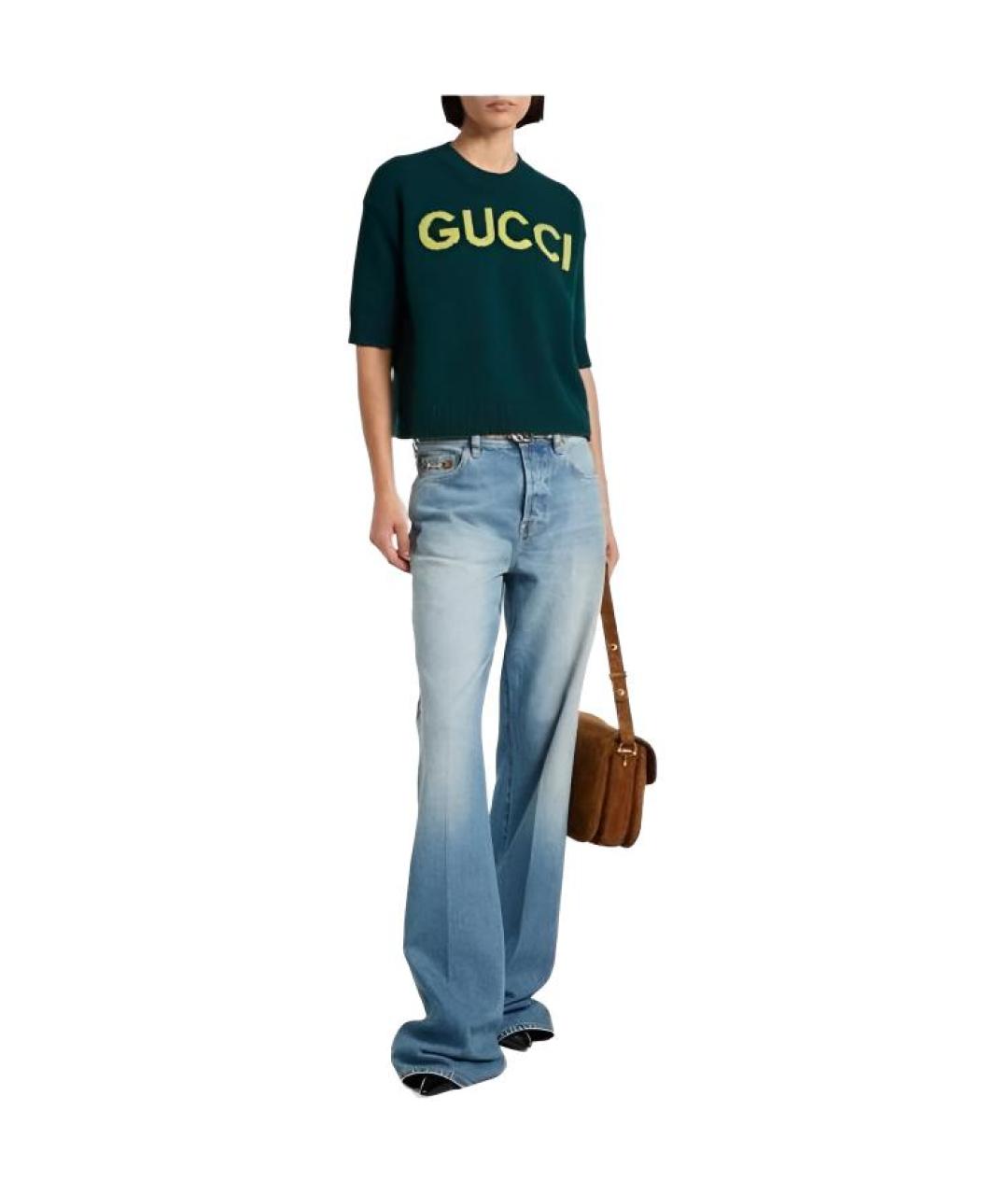 GUCCI Зеленый джемпер / свитер, фото 2