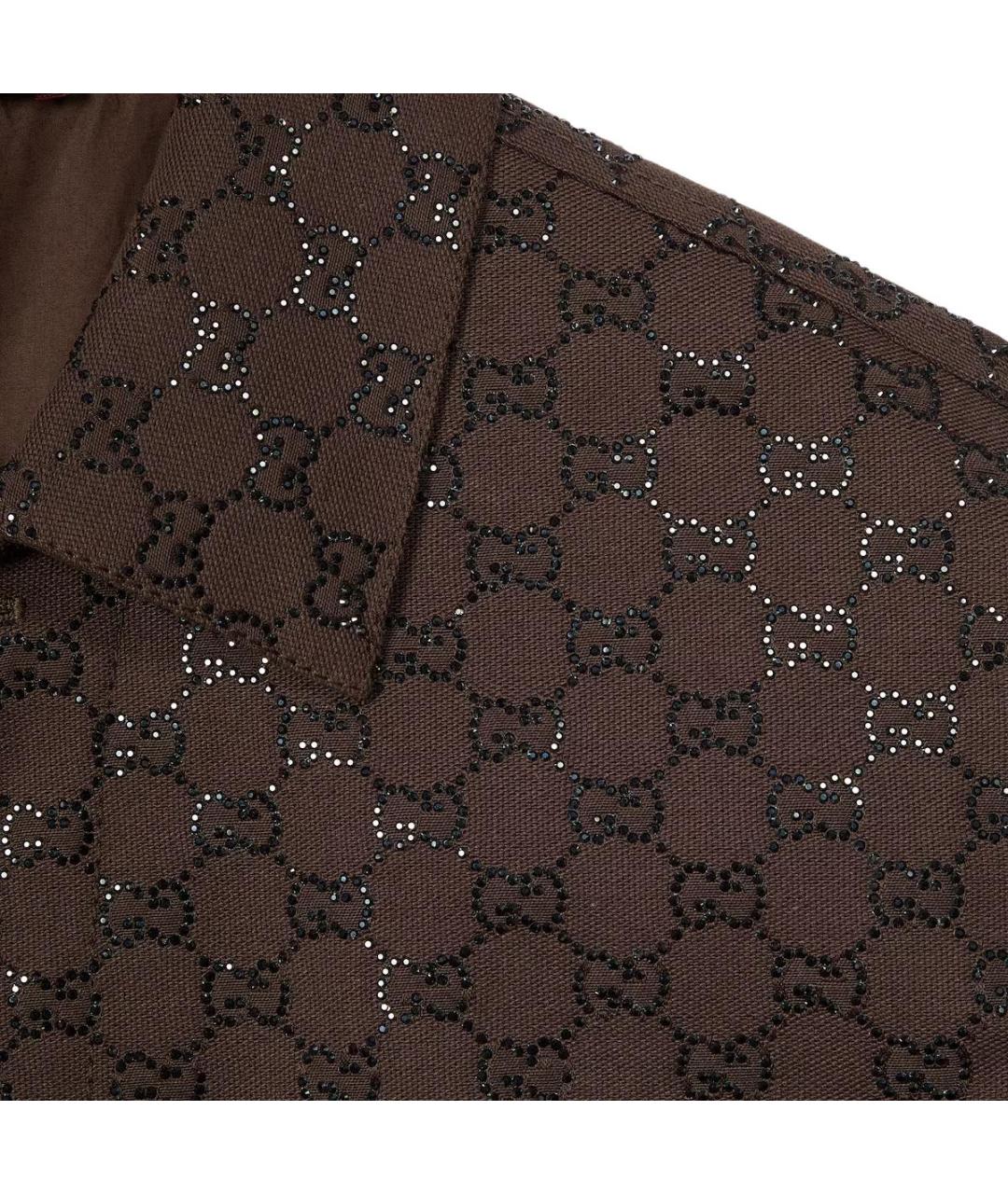 GUCCI Коричневая хлопковая куртка, фото 5