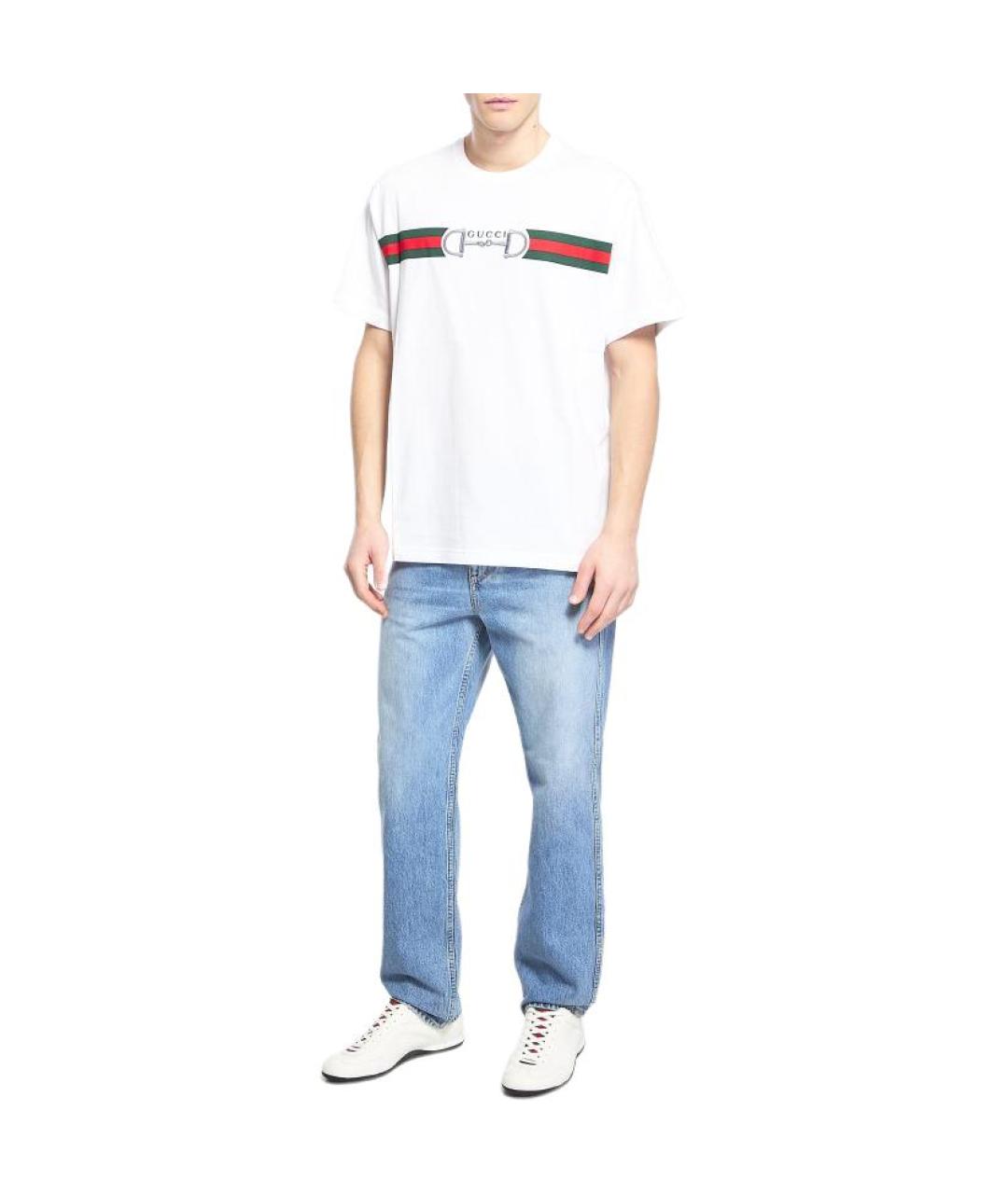 GUCCI Белая футболка, фото 5