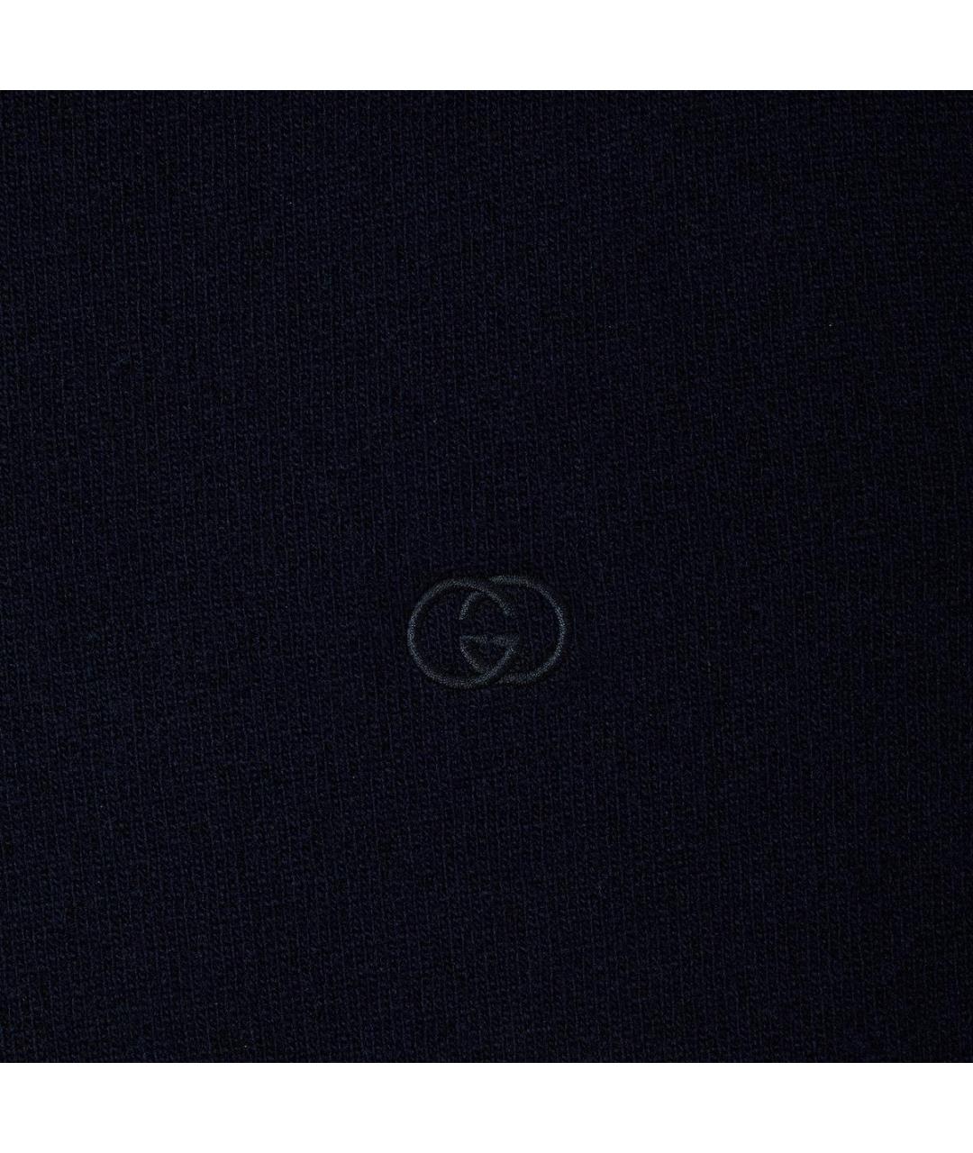 GUCCI Темно-синий шерстяной джемпер / свитер, фото 5
