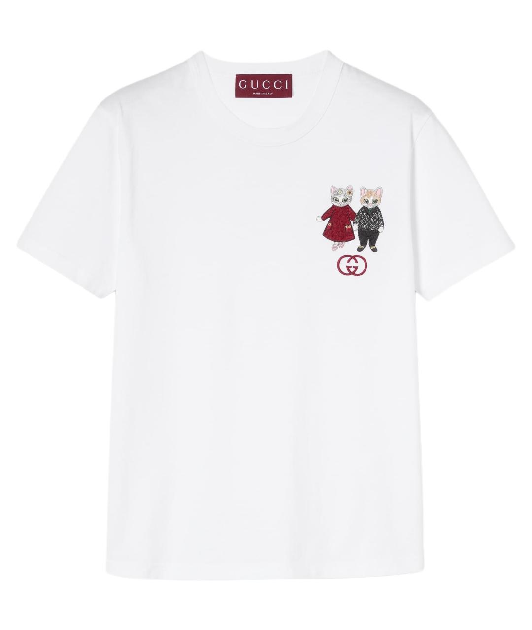 GUCCI Белая футболка, фото 1