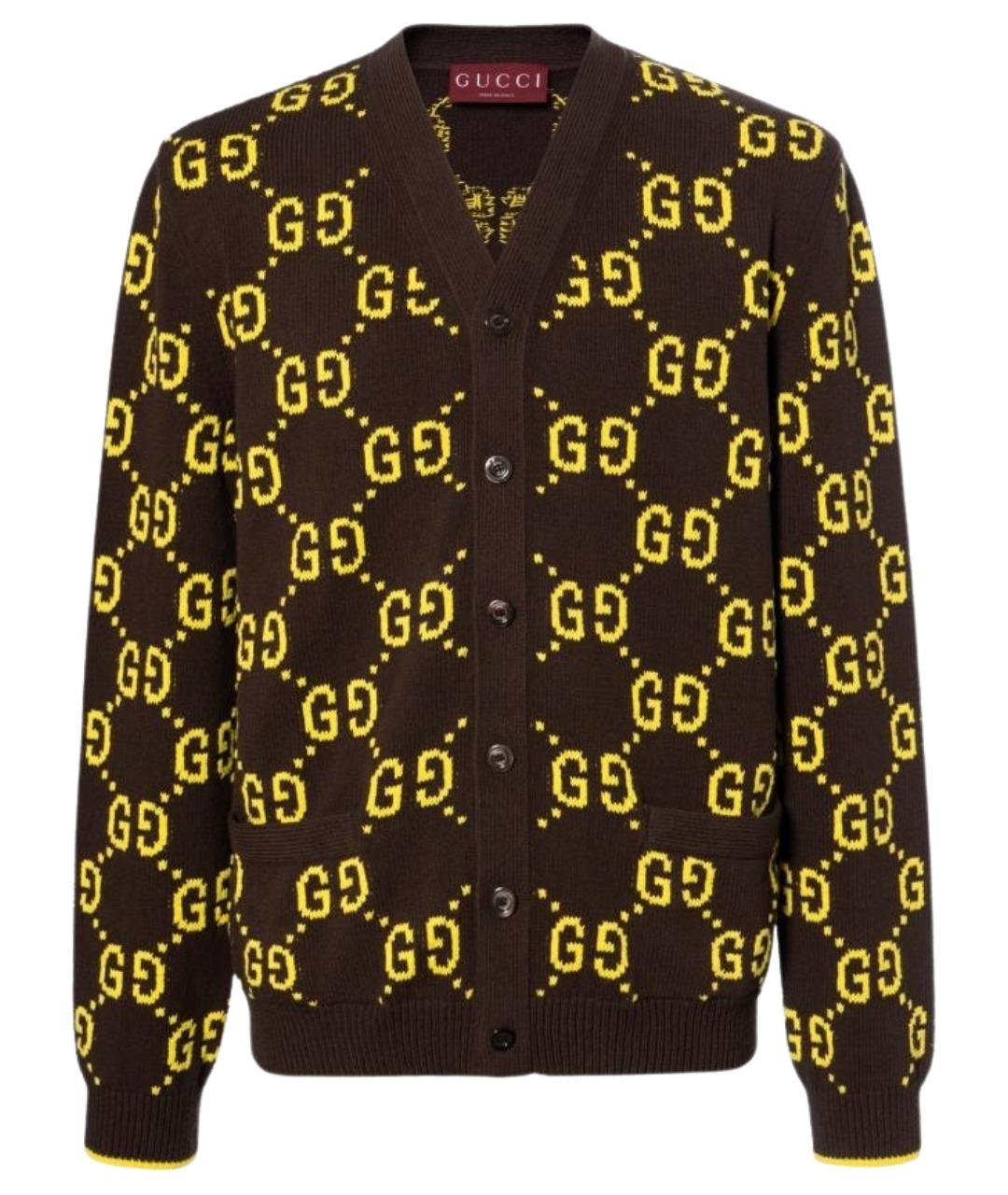 GUCCI Коричневый кардиган, фото 5