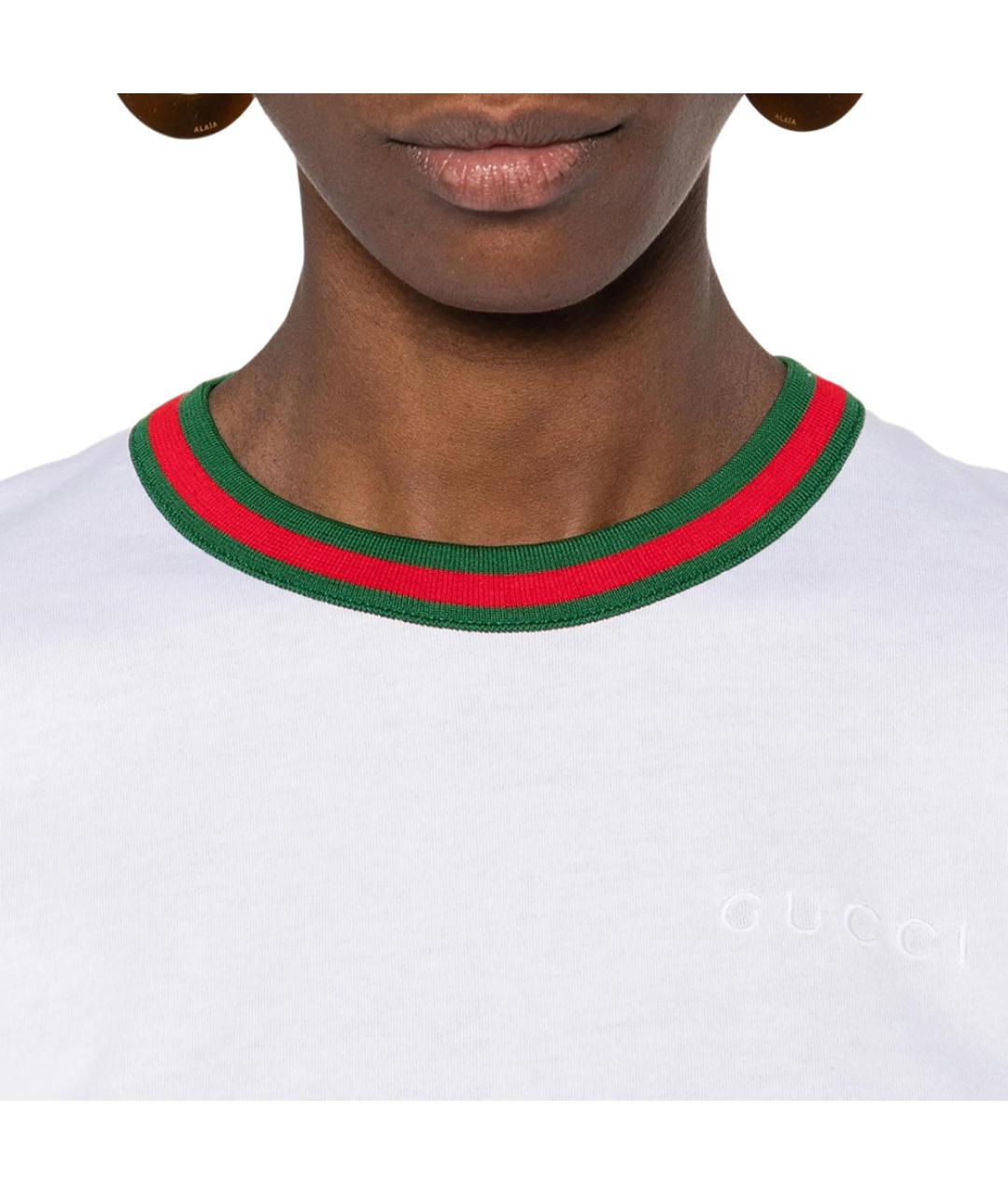 GUCCI Белая футболка, фото 5