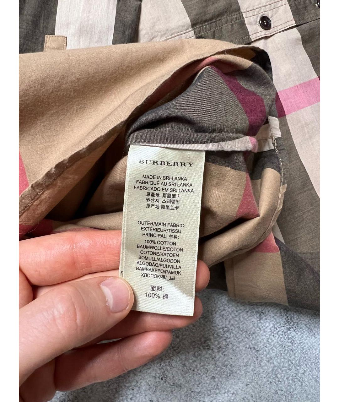 BURBERRY Мульти хлопковая рубашка, фото 8
