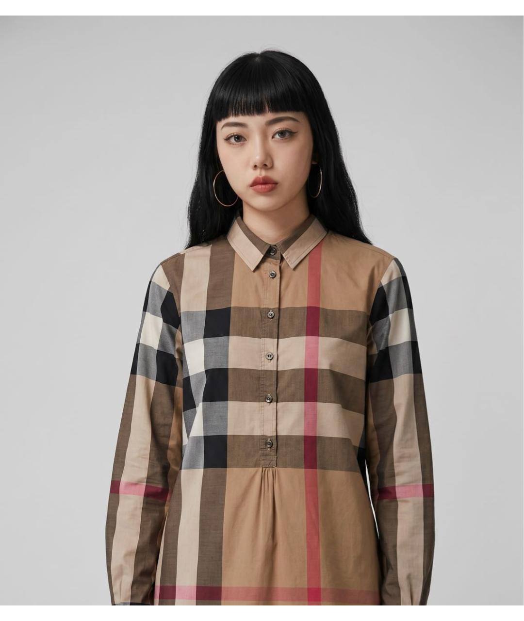 BURBERRY Мульти хлопковая рубашка, фото 2