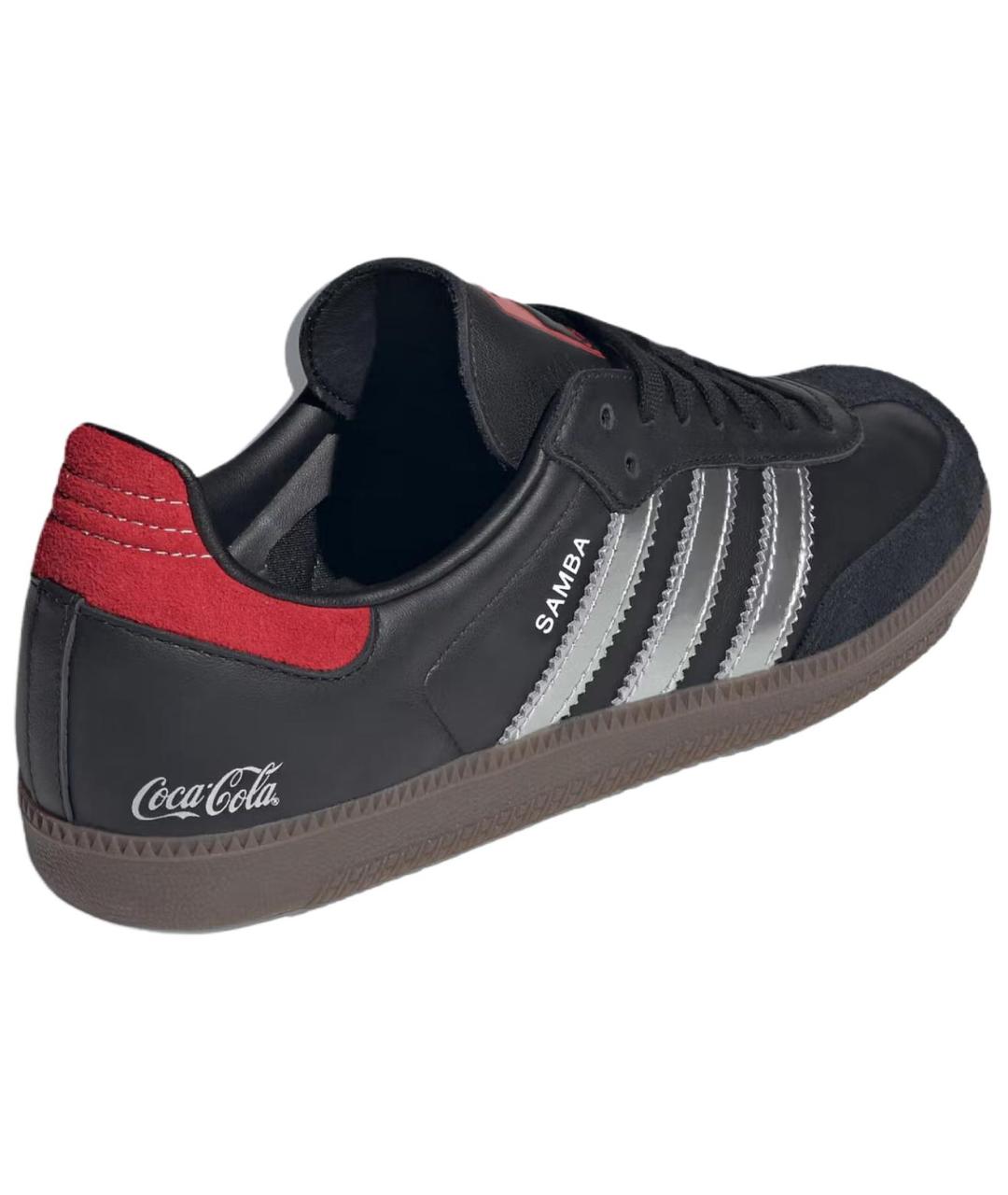 ADIDAS Черные кожаные низкие кроссовки / кеды, фото 4