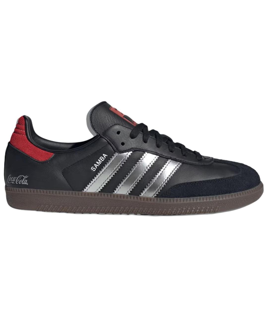 ADIDAS Черные кожаные низкие кроссовки / кеды, фото 7
