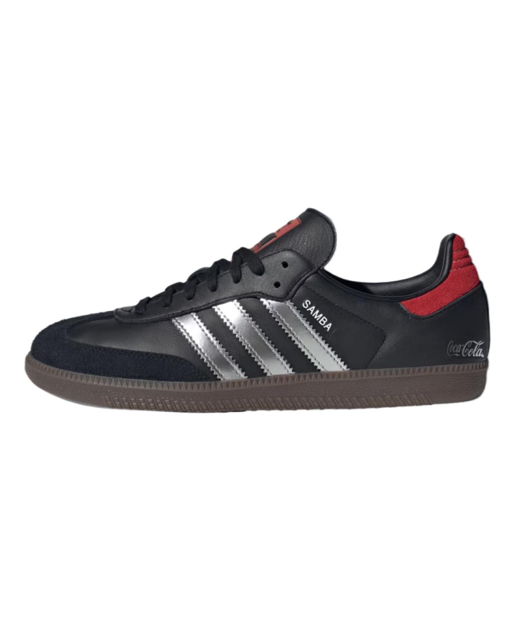 ADIDAS Черные кожаные низкие кроссовки / кеды, фото 2