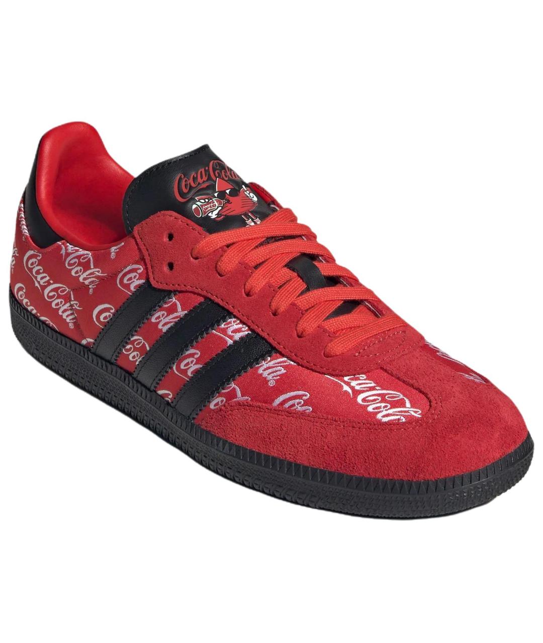 ADIDAS Красные текстильные низкие кроссовки / кеды, фото 3