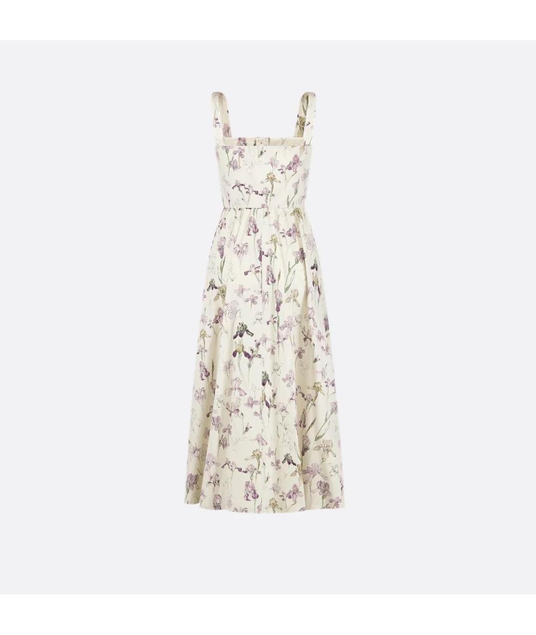 CHRISTIAN DIOR Белое хлопковое повседневное платье, фото 2