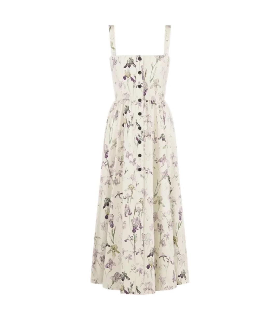 CHRISTIAN DIOR Белое хлопковое повседневное платье, фото 1