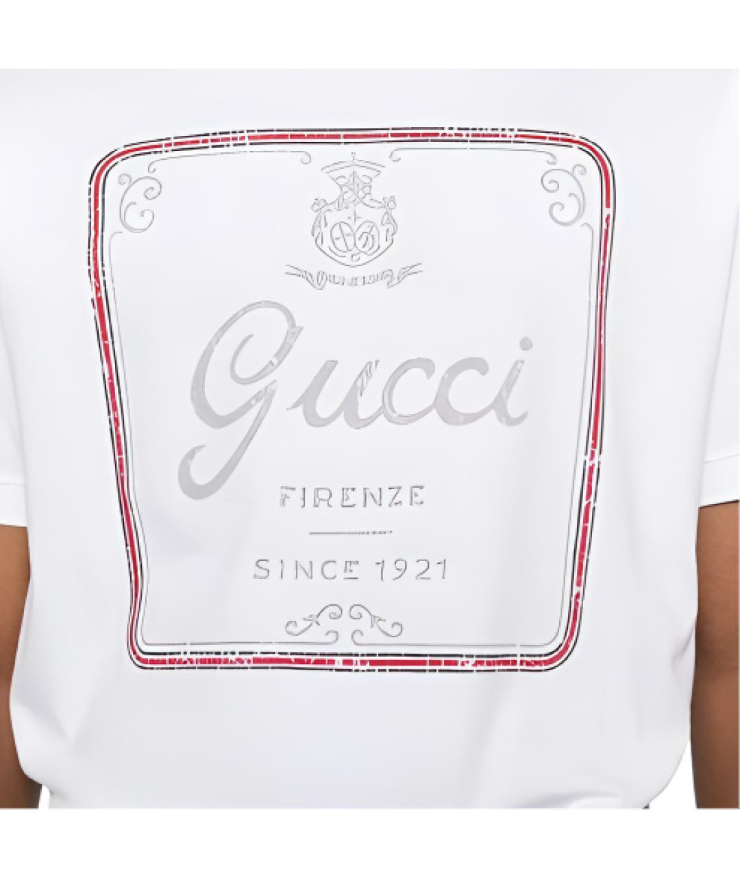 GUCCI Белая футболка, фото 5
