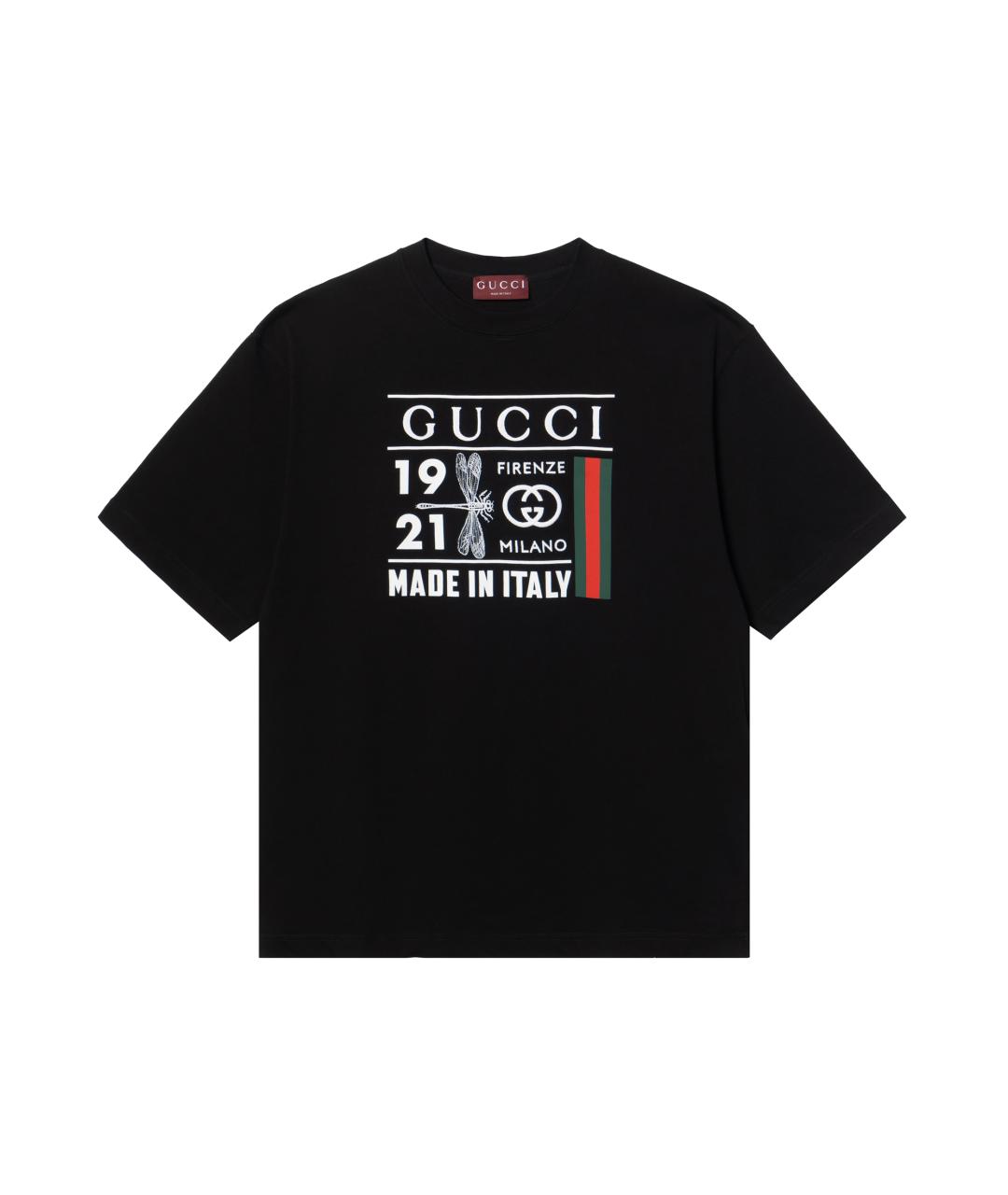 GUCCI Черная футболка, фото 1