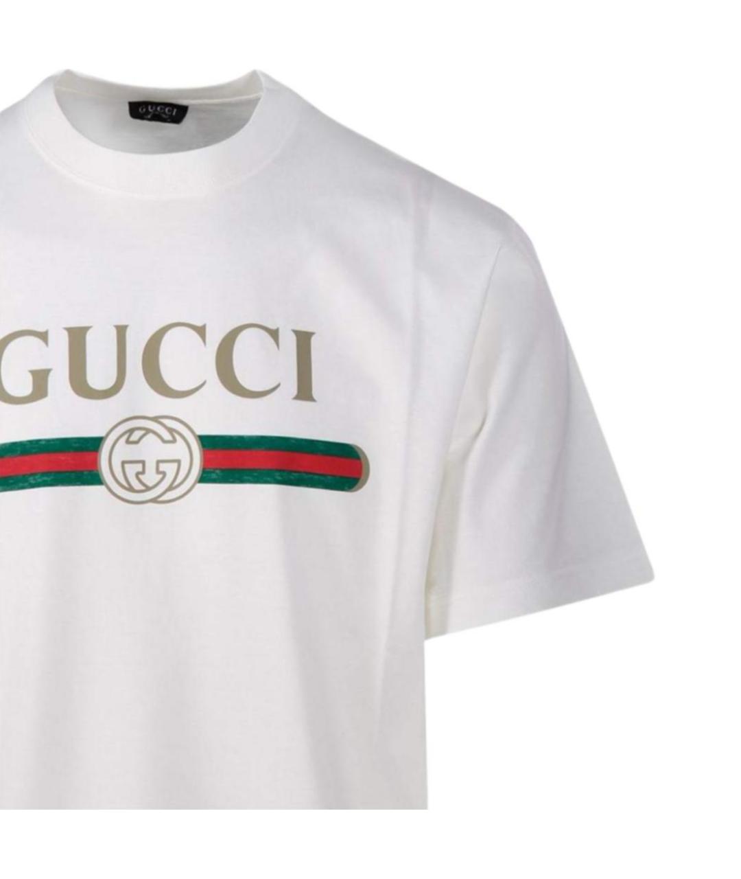 GUCCI Белая футболка, фото 4
