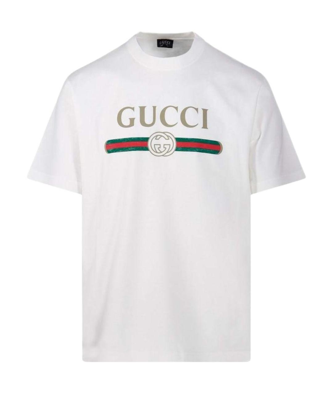 GUCCI Белая футболка, фото 1