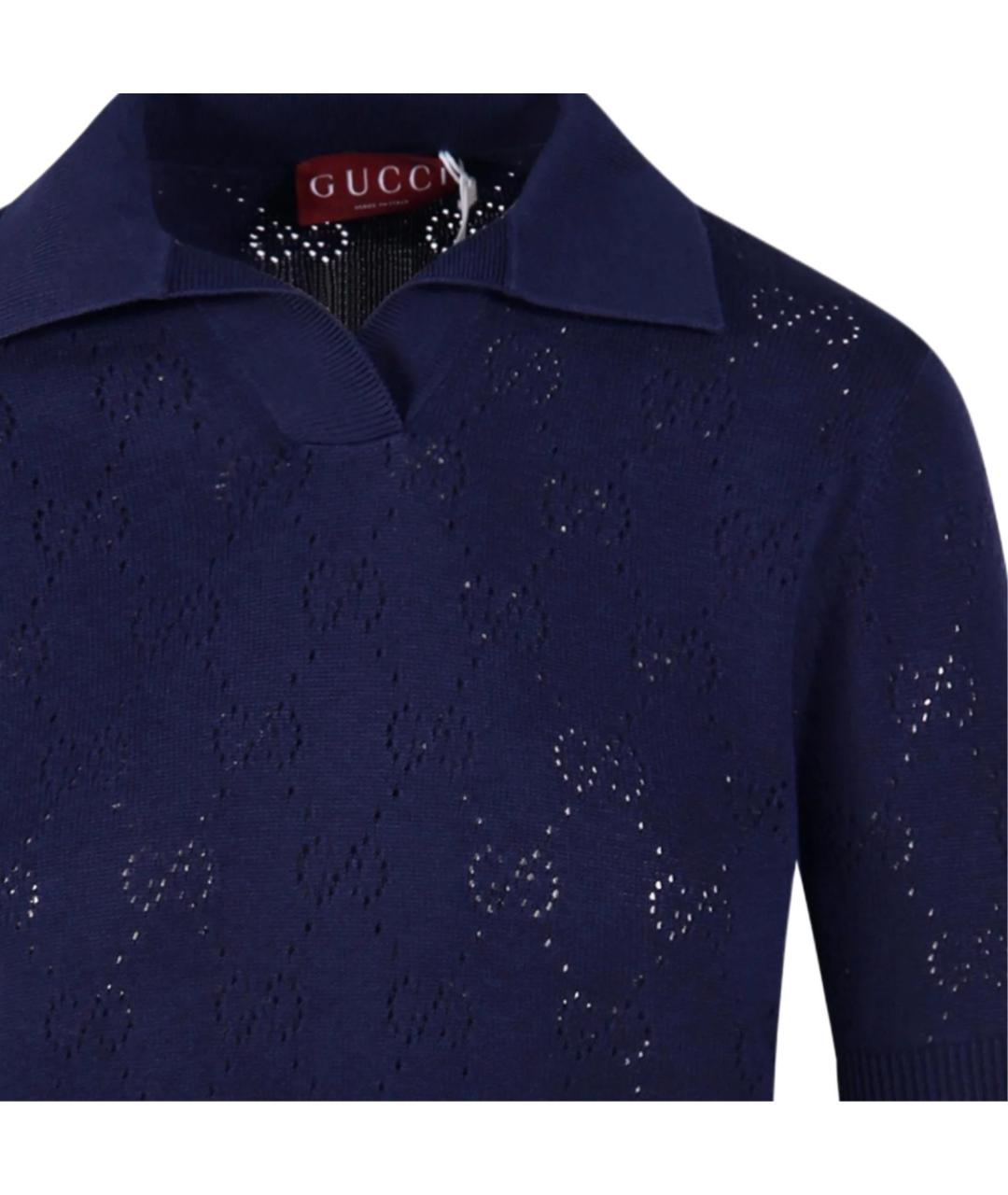 GUCCI Синий джемпер / свитер, фото 4