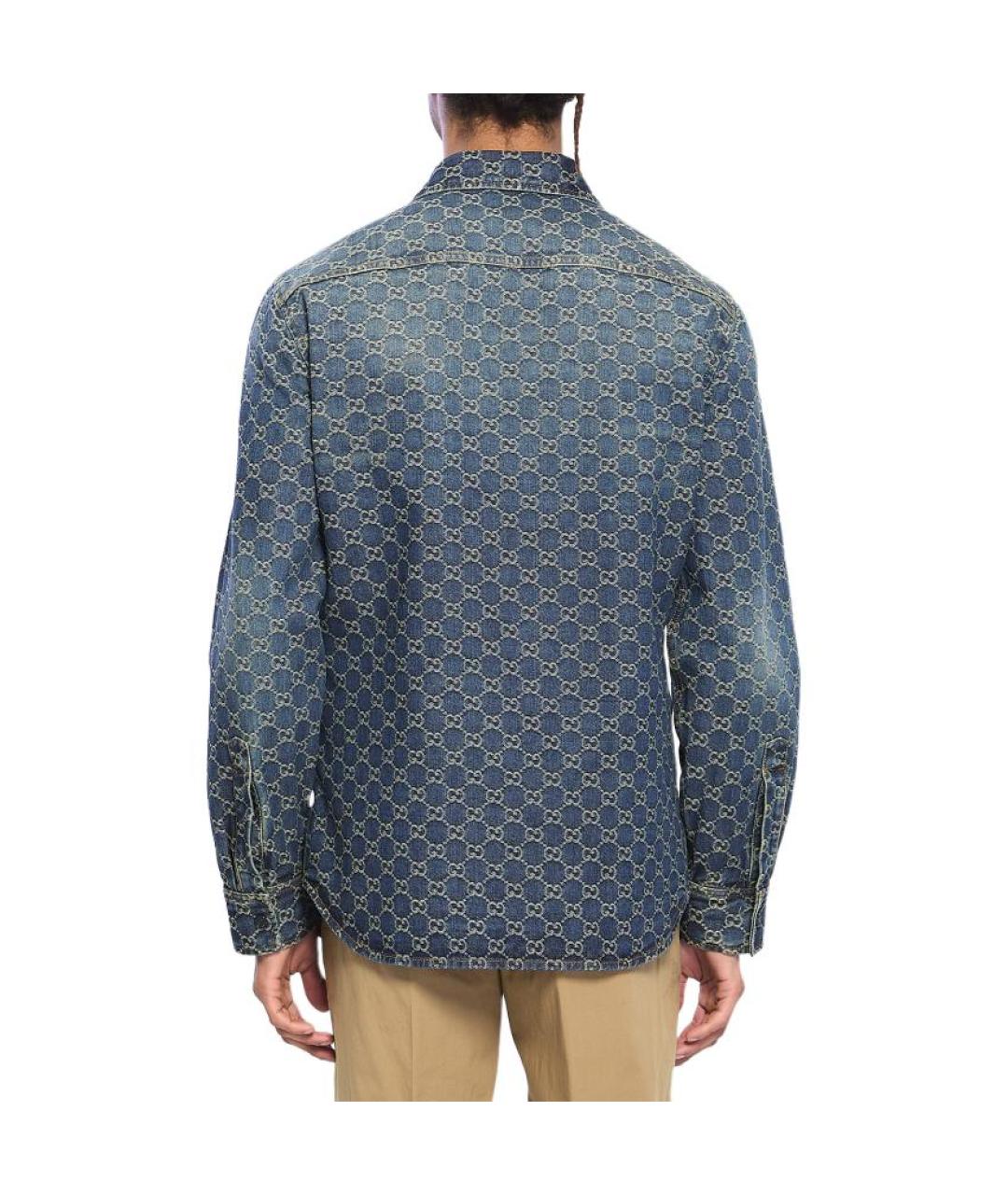 GUCCI Синяя классическая рубашка, фото 2