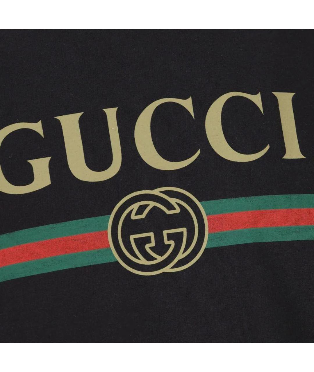 GUCCI Черная футболка, фото 3