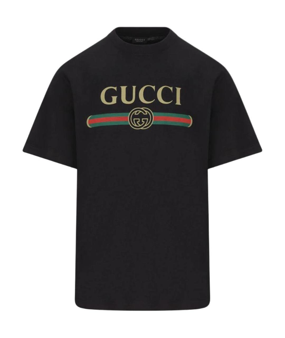 GUCCI Черная футболка, фото 1