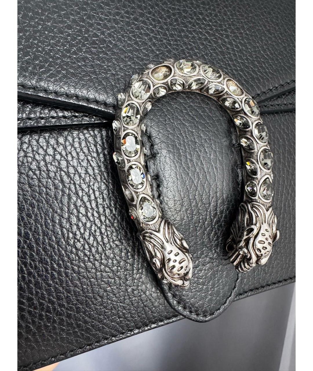 GUCCI Черная кожаная сумка через плечо, фото 8