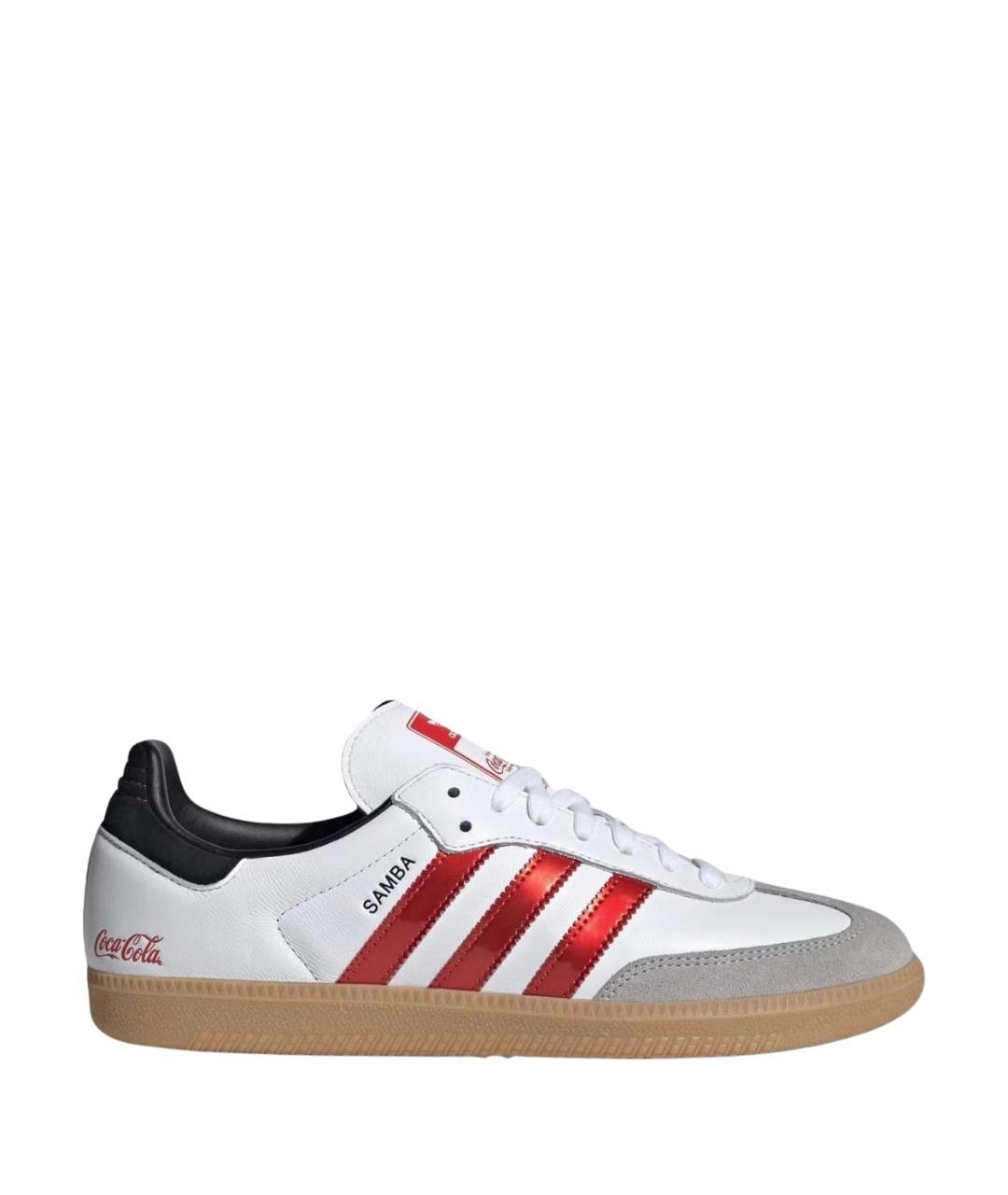 ADIDAS Белые кожаные кеды, фото 1