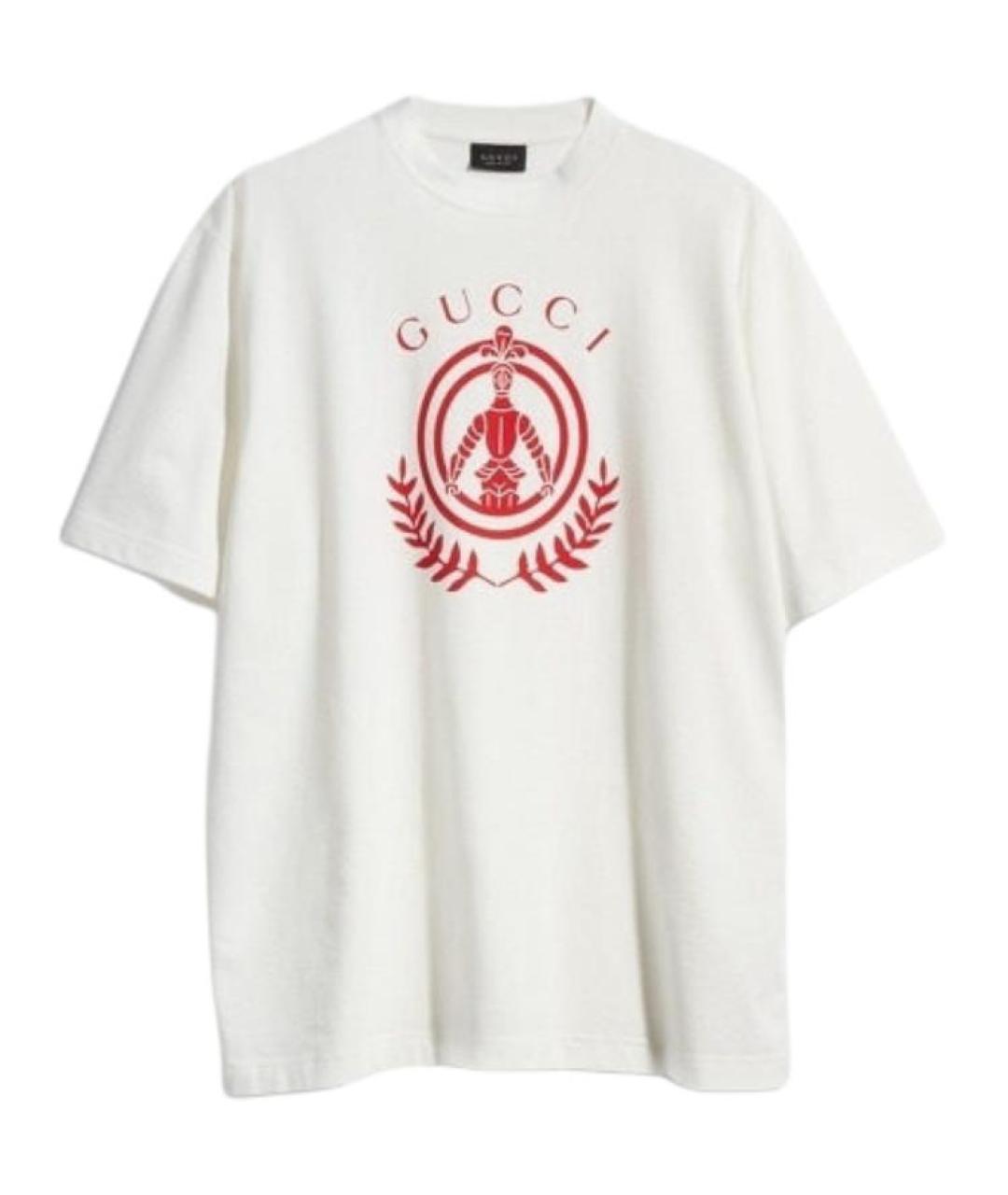 GUCCI Белая хлопковая футболка, фото 1