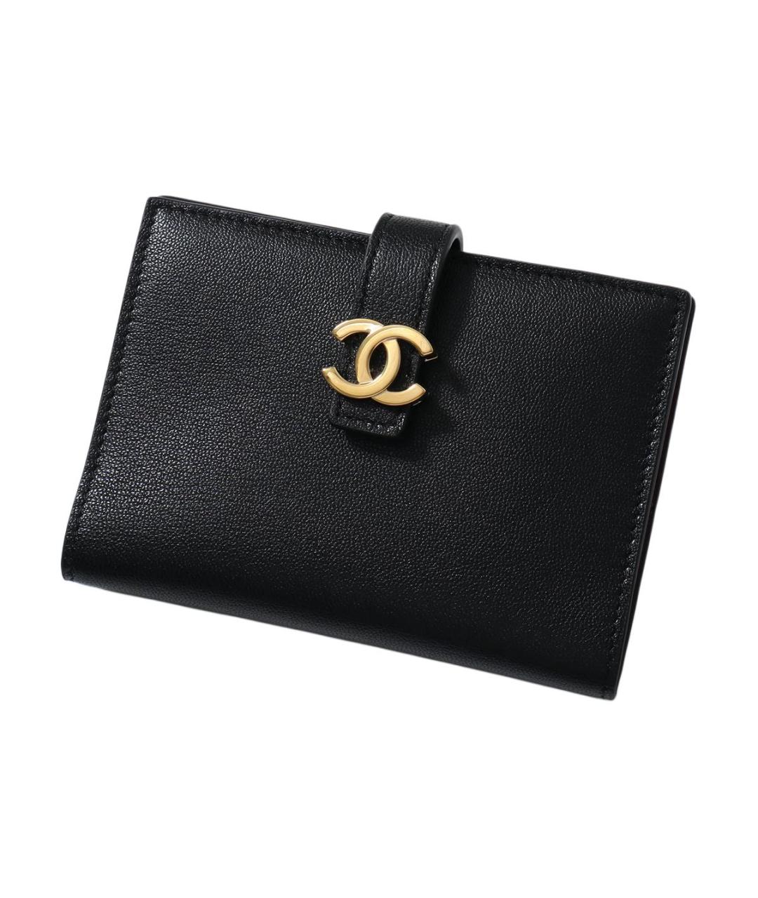 CHANEL Черный кожаный кошелек, фото 2