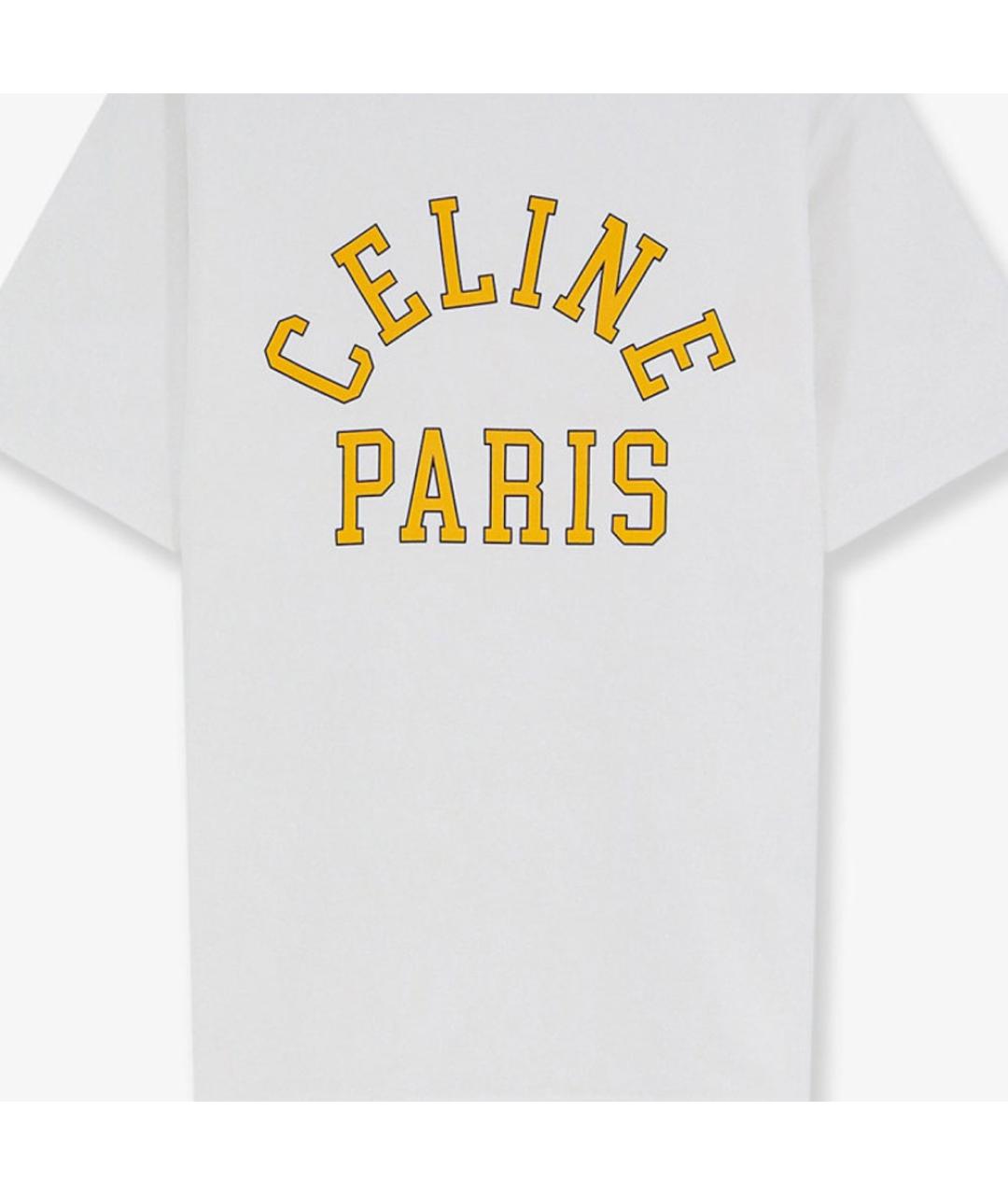 CELINE Белая футболка, фото 3