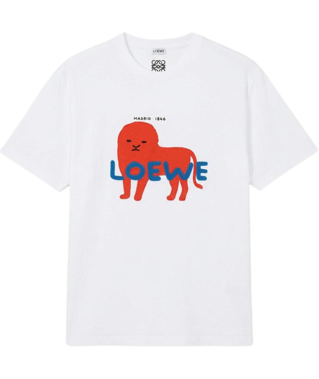 LOEWE Белая футболка, фото 1
