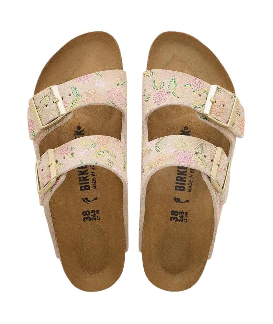 BIRKENSTOCK Бежевые замшевые сандалии, фото 5