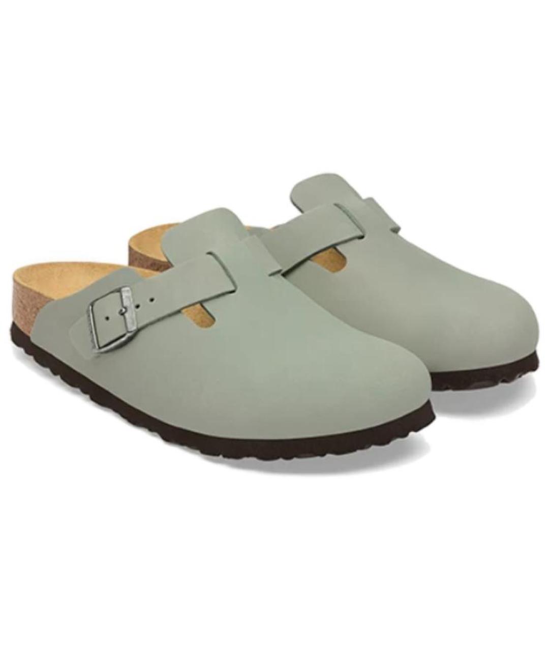 BIRKENSTOCK Зеленые кожаные сандалии, фото 3