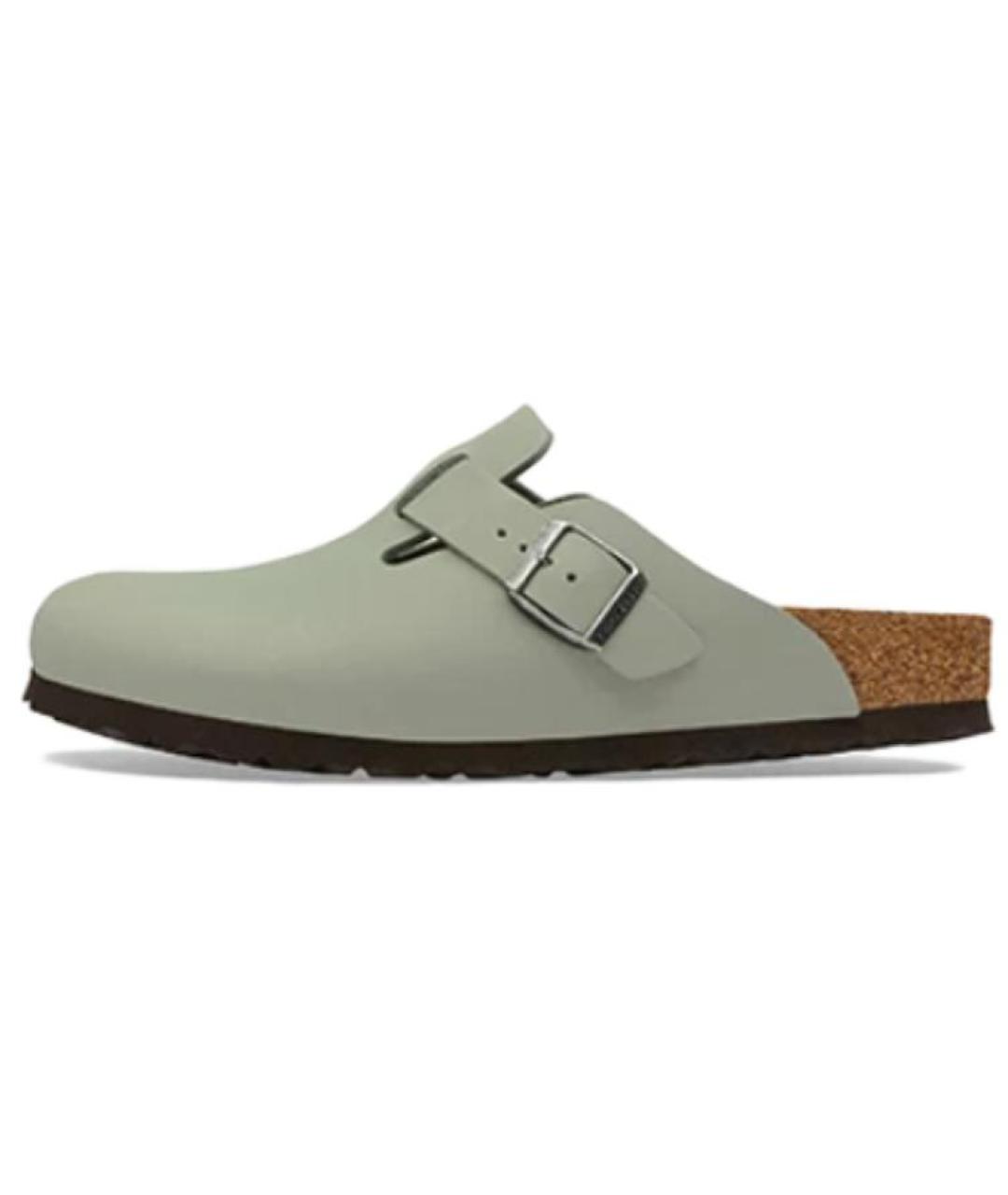 BIRKENSTOCK Зеленые кожаные сандалии, фото 4