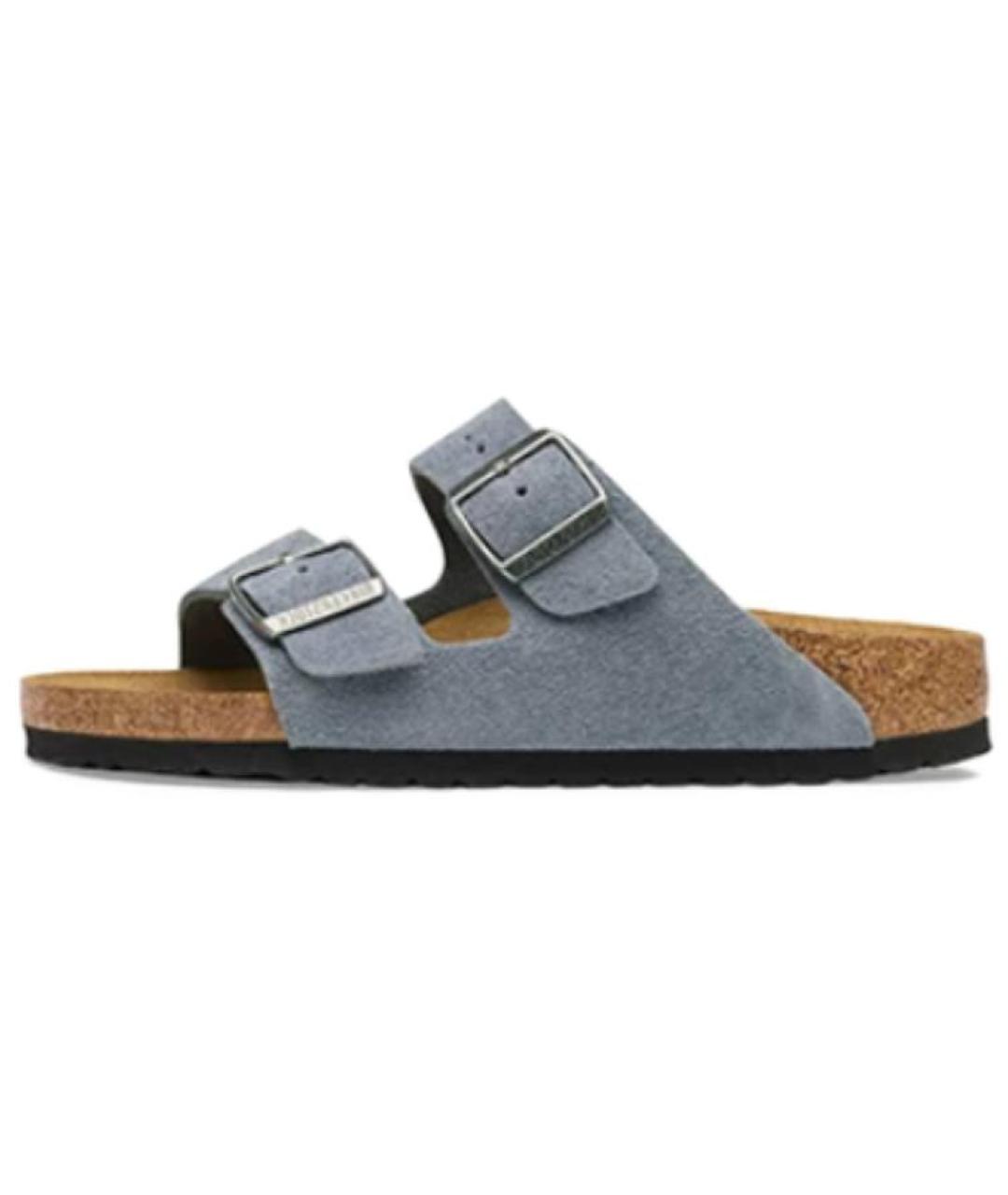 BIRKENSTOCK Синие замшевые сандалии, фото 4