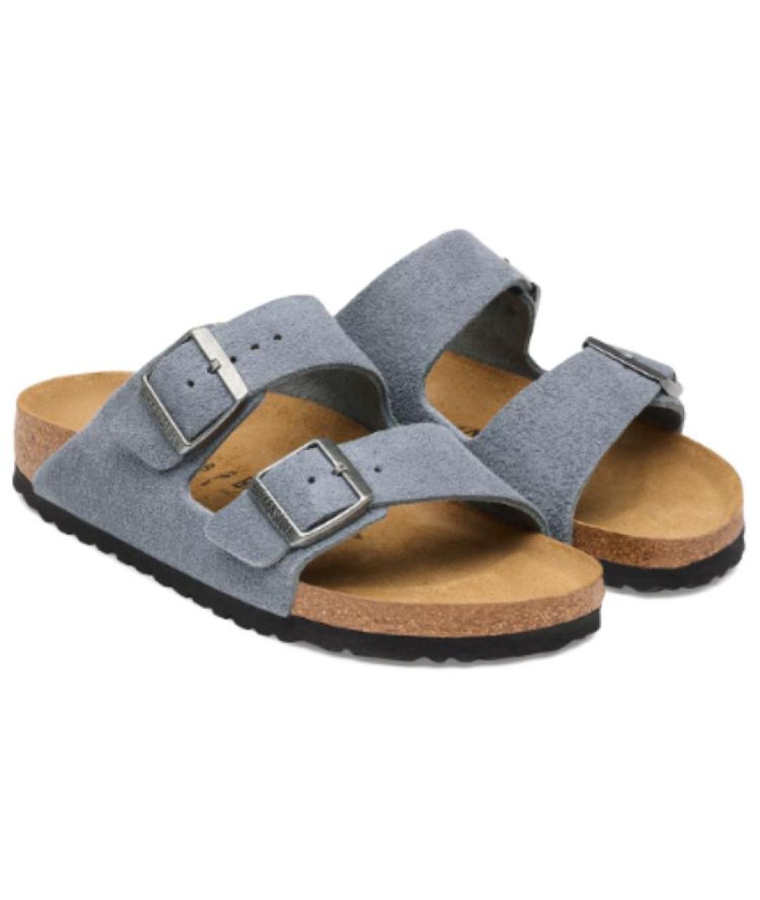 BIRKENSTOCK Синие замшевые сандалии, фото 3