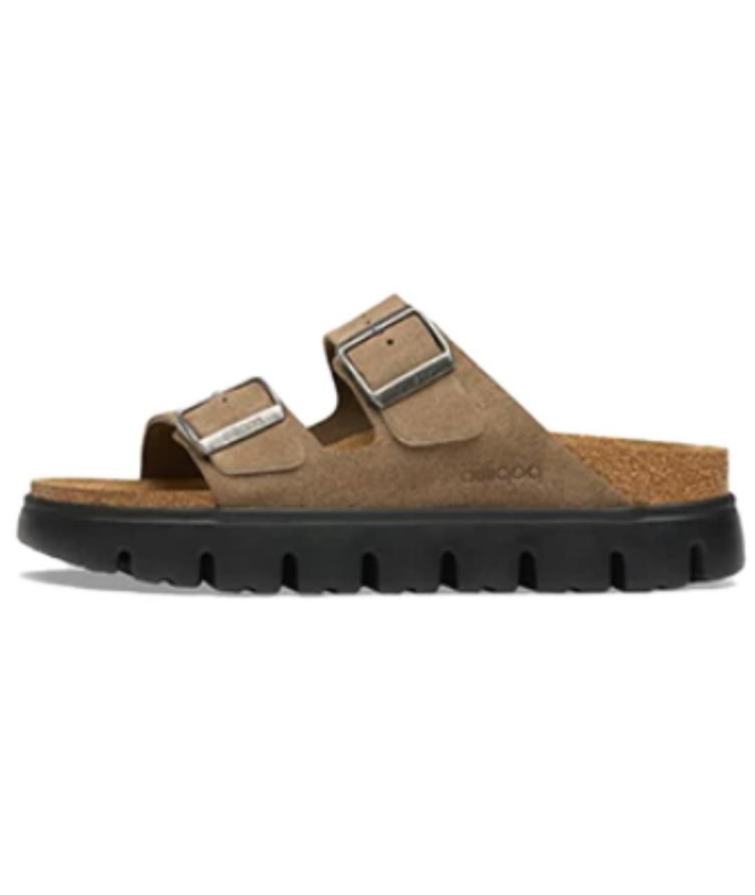BIRKENSTOCK Коричневые замшевые сандалии, фото 3