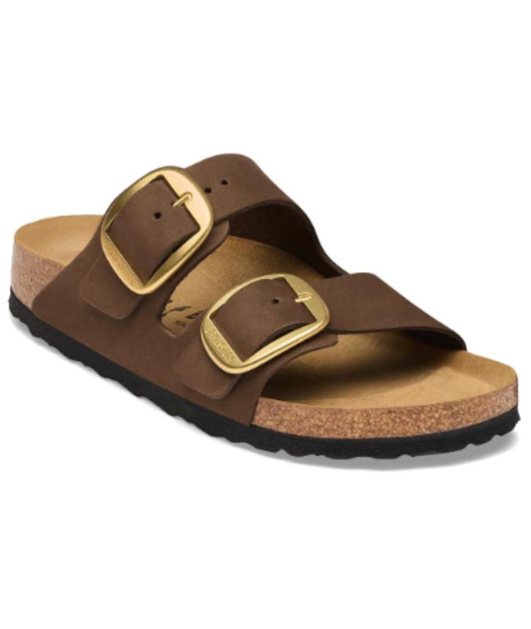 BIRKENSTOCK Коричневые кожаные сандалии, фото 3