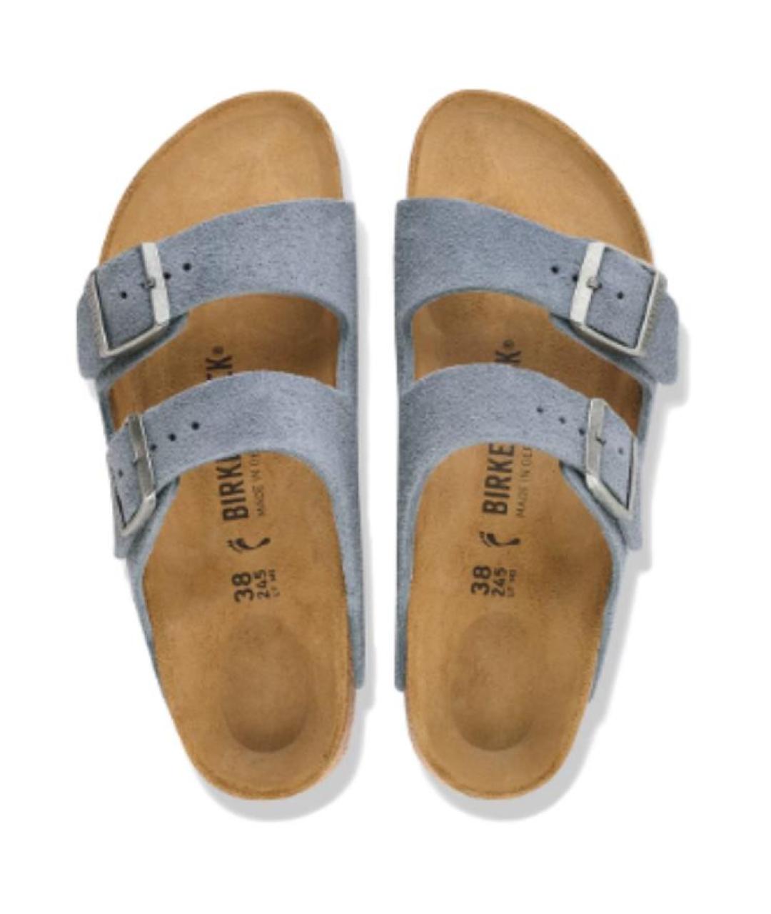BIRKENSTOCK Синие замшевые сандалии, фото 3
