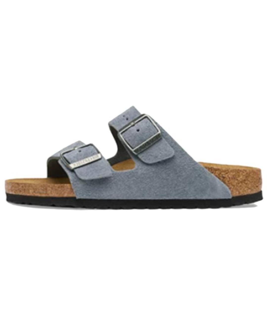 BIRKENSTOCK Синие замшевые сандалии, фото 4
