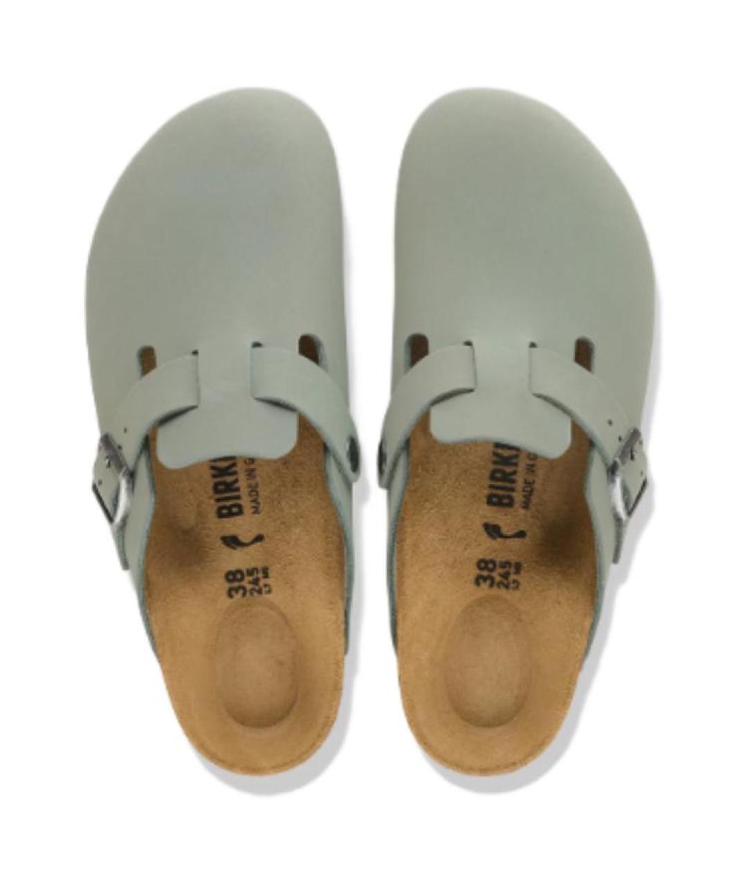 BIRKENSTOCK Зеленые кожаные сандалии, фото 3