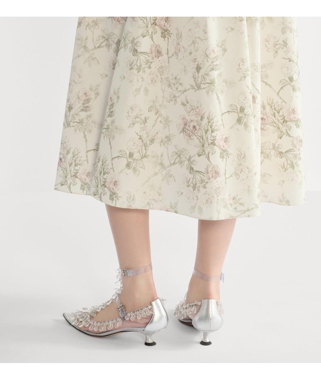 CHRISTIAN DIOR Бежевое хлопковое повседневное платье, фото 4