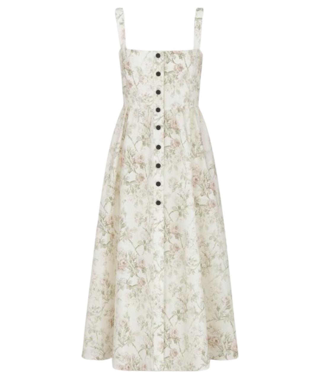 CHRISTIAN DIOR Бежевое хлопковое повседневное платье, фото 8
