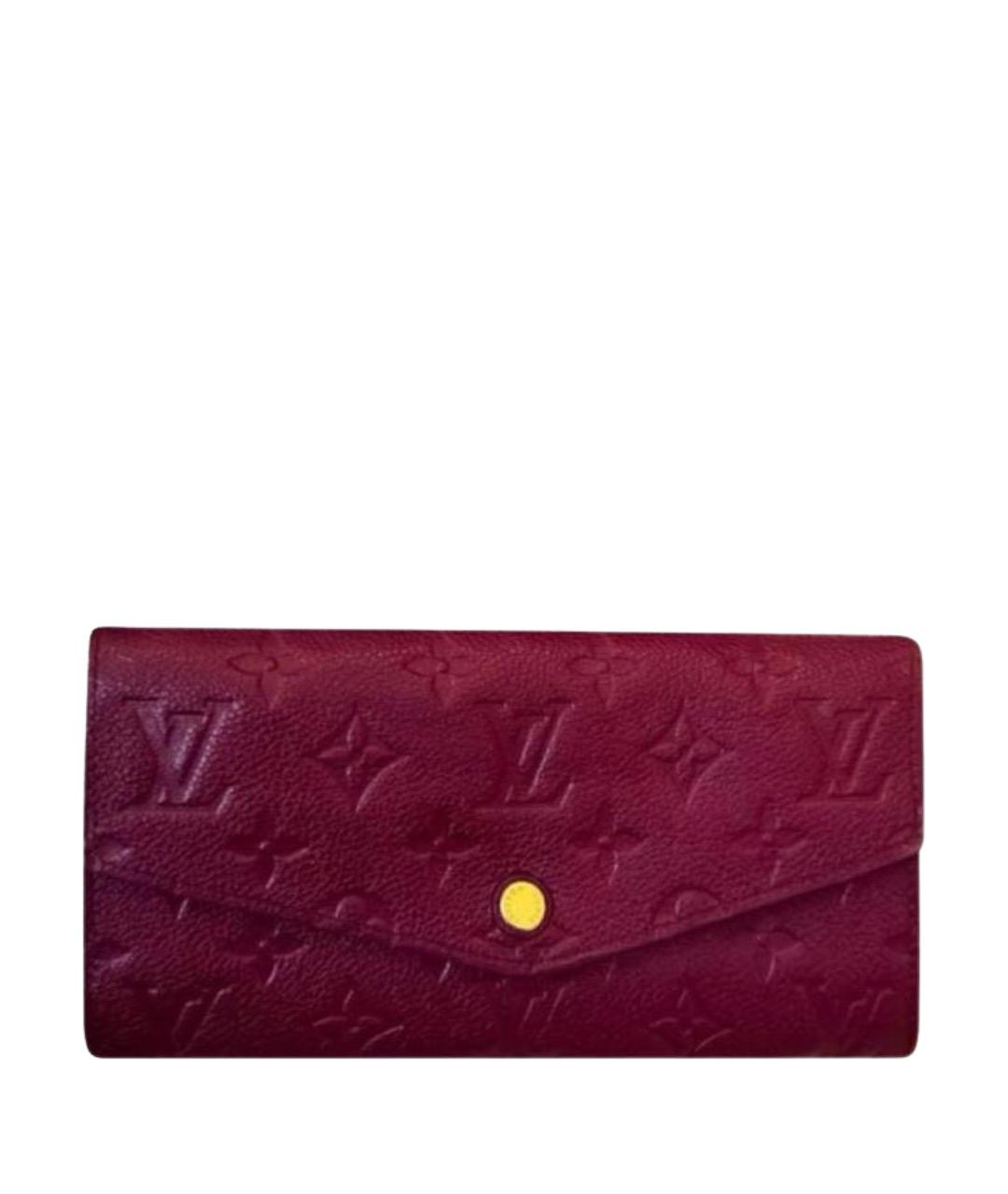 LOUIS VUITTON Бордовый кожаный кошелек, фото 1