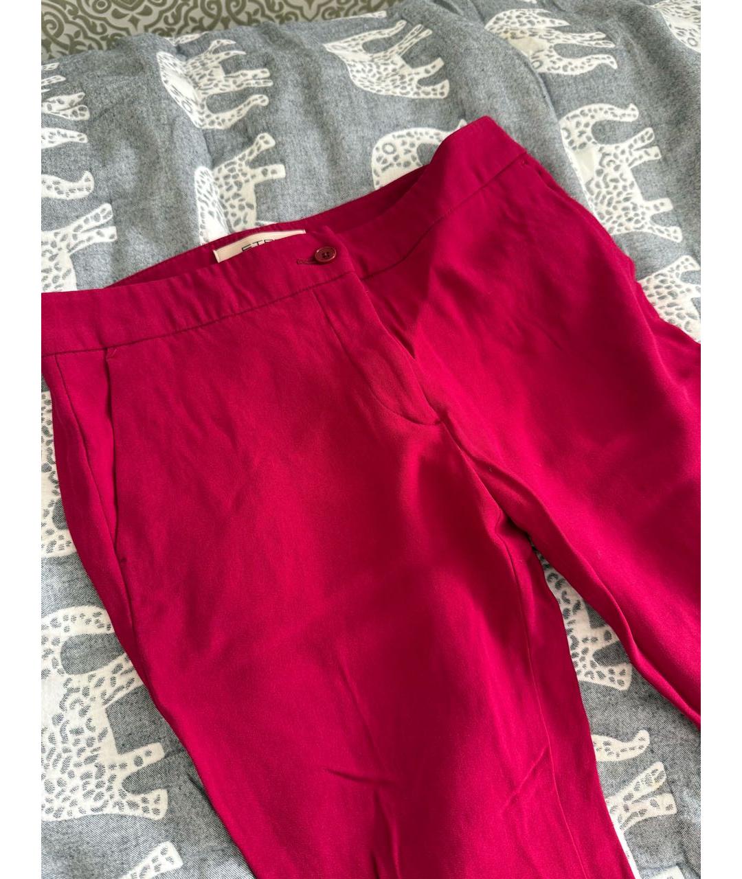 ETRO Бордовые вискозные брюки узкие, фото 2