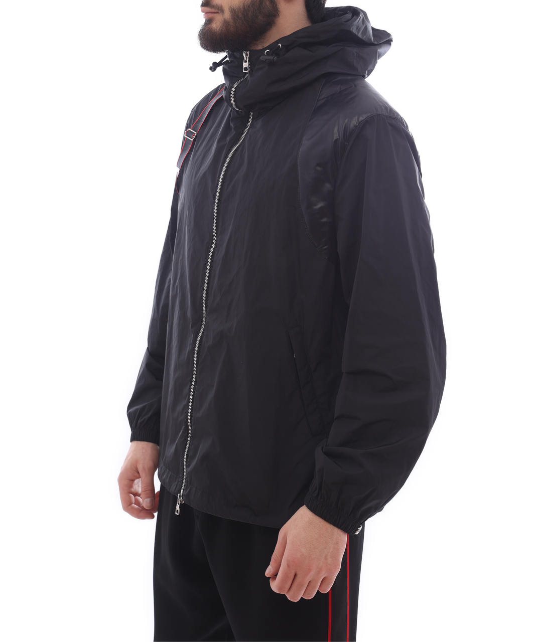 ALEXANDER MCQUEEN Черная полиамидовая спортивная куртка, фото 5