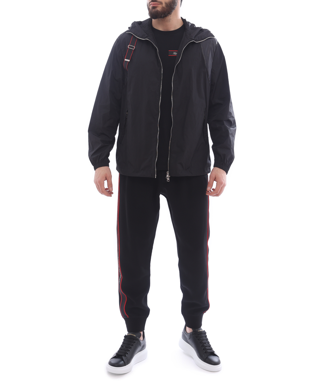 ALEXANDER MCQUEEN Черная полиамидовая спортивная куртка, фото 4