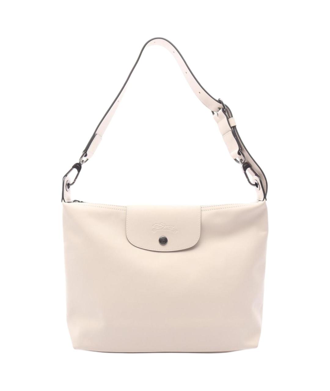 LONGCHAMP Бежевая кожаная сумка через плечо, фото 1