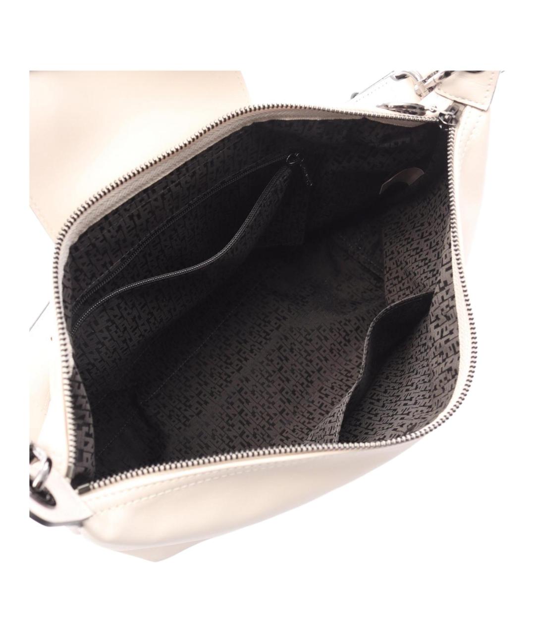 LONGCHAMP Бежевая кожаная сумка через плечо, фото 4
